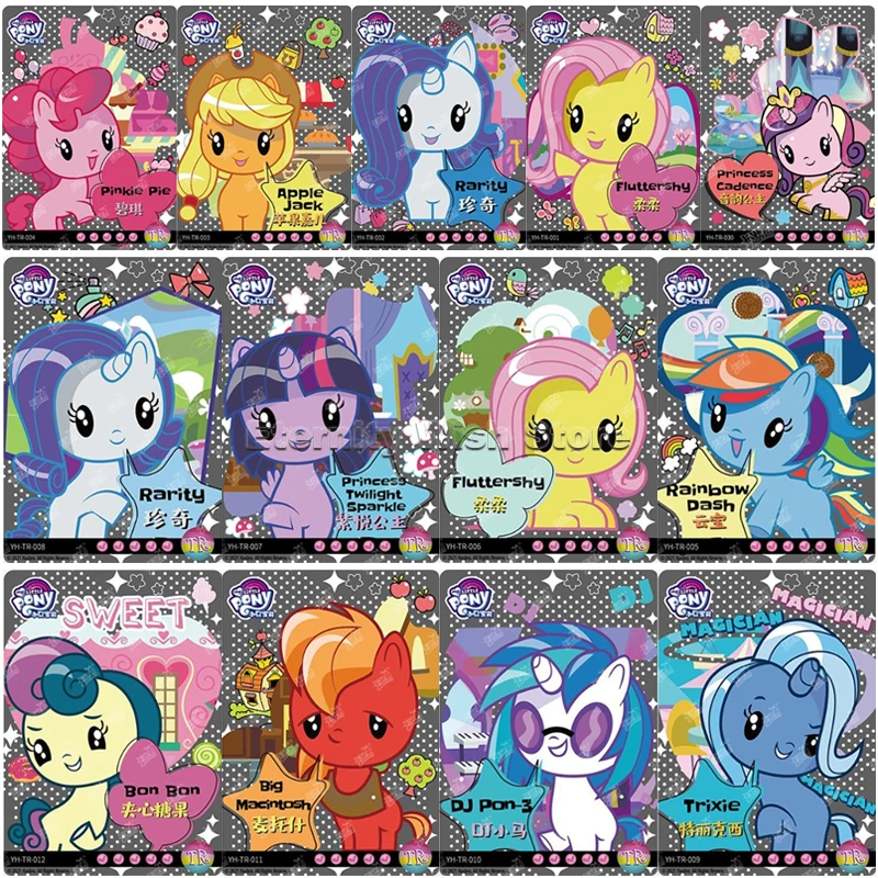 Original KAYOU My Little Pony Cards YH TR 01~30  Anime Characters Cute Collection Card Flash Cards Childrens Toys Birthday Gift