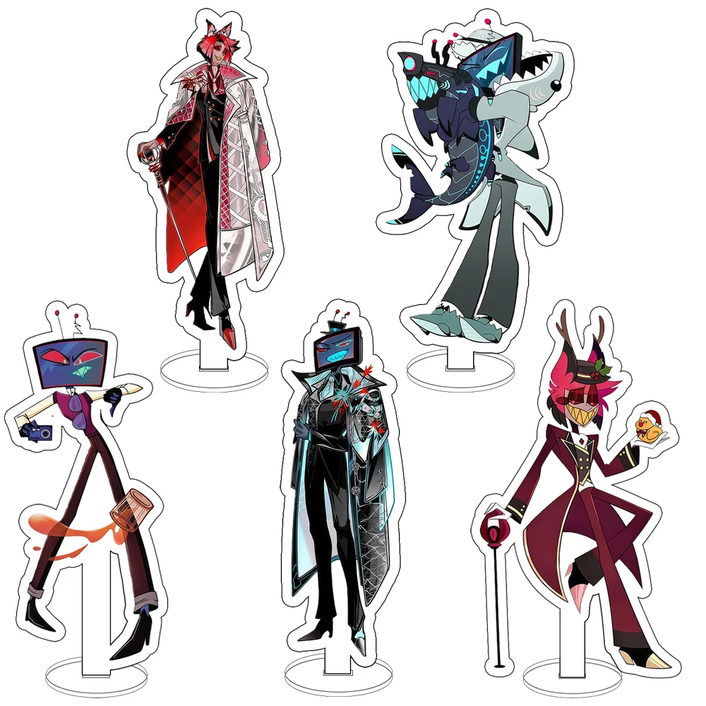 

15Cm Acrylic Standing Plates for Hazbin Hotel Velvet Vox Lucifer Morningstar Alastor Cartoon Acrylic Standee Desktop Decoration
