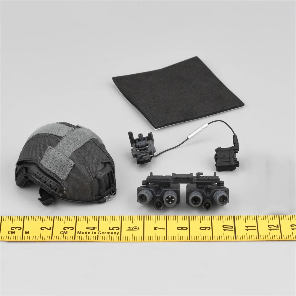 Easy&Simple ES GA1008 Soldier Doll Man Call Action Figure Duty Mini Helmet with 4 Eye Night Vision Toys Model For 12" Figure 1/6