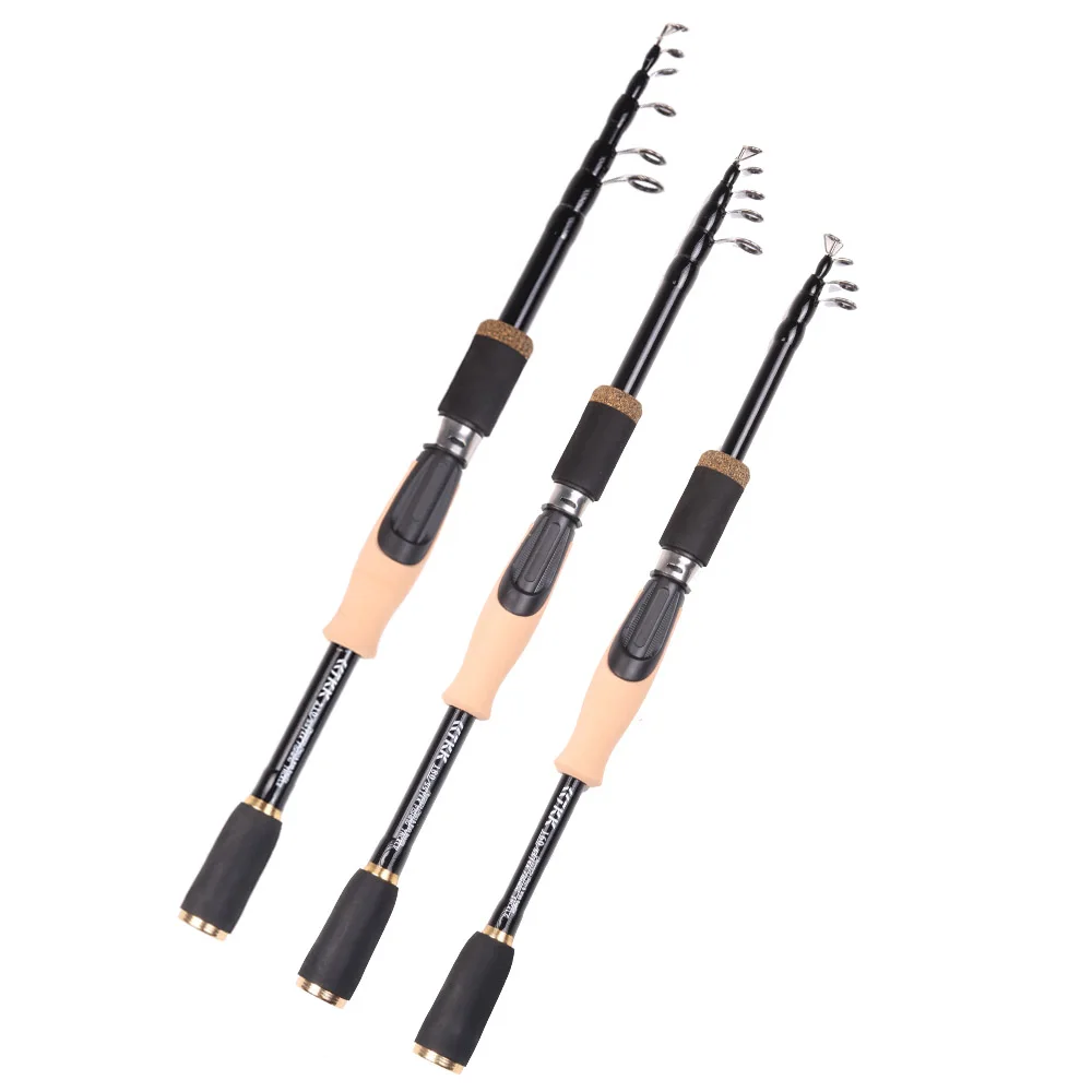 เสาตกปลาสปินนิ่งขนาด1.6ม. 1.8ม. 2.1ม. 2.4ม. คันเบ็ดตกปลาคาร์บอนไฟเบอร์ทนทานต่อการเดินทางเป็นเหยื่อแบบพกพา