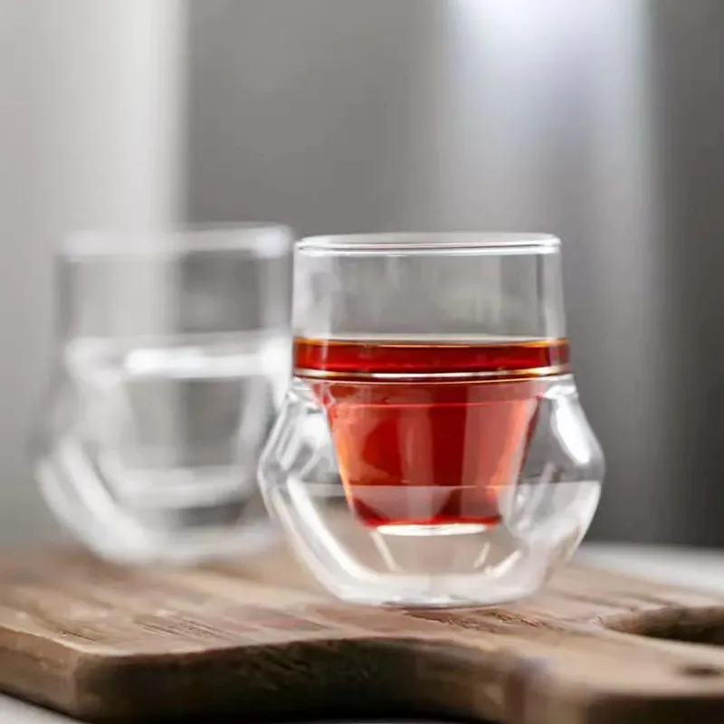 YWDL Neuer Kreativer Doppelwandiger Glasbecher Espresso-Kaffeetasse Verbrühungssicherer Milch-Party-Brandy-Wein-Teetasse 120/250/335ml – Detail 4