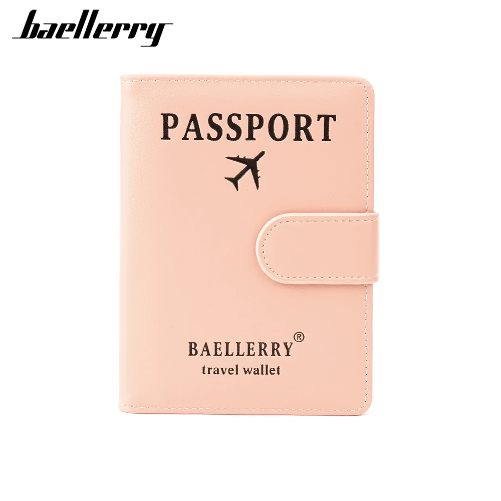 Baellerry\'s new unisex passport bag cross-border anti-magnetic buckle multi-function RFID travel ticket passport holder card bag