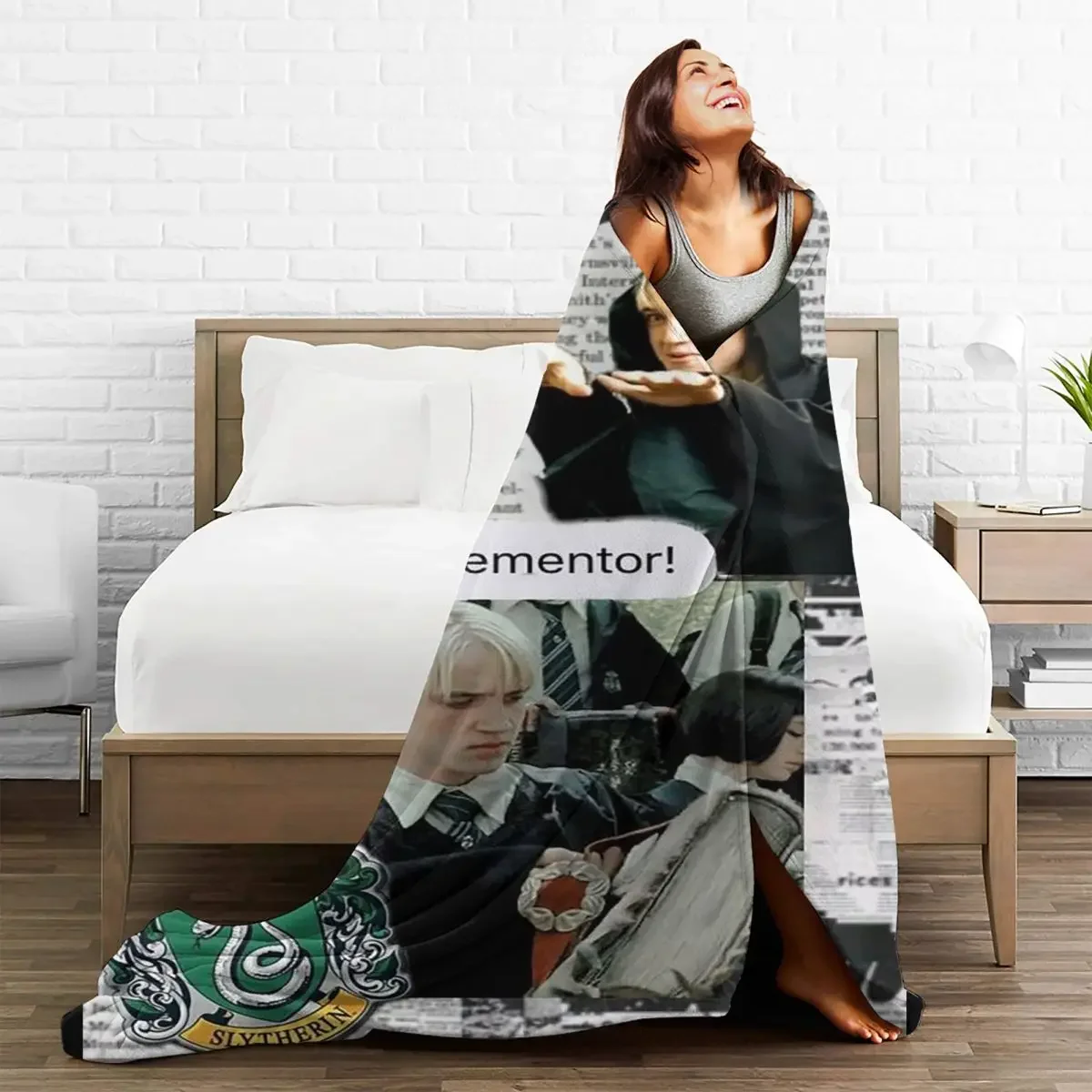 Mantas de bebé Tom Felton Actor Draco Malfoy, funda de sofá, decoración de vellón de dibujos animados a cuadros, tiro suave para ropa de cama, colcha de coche