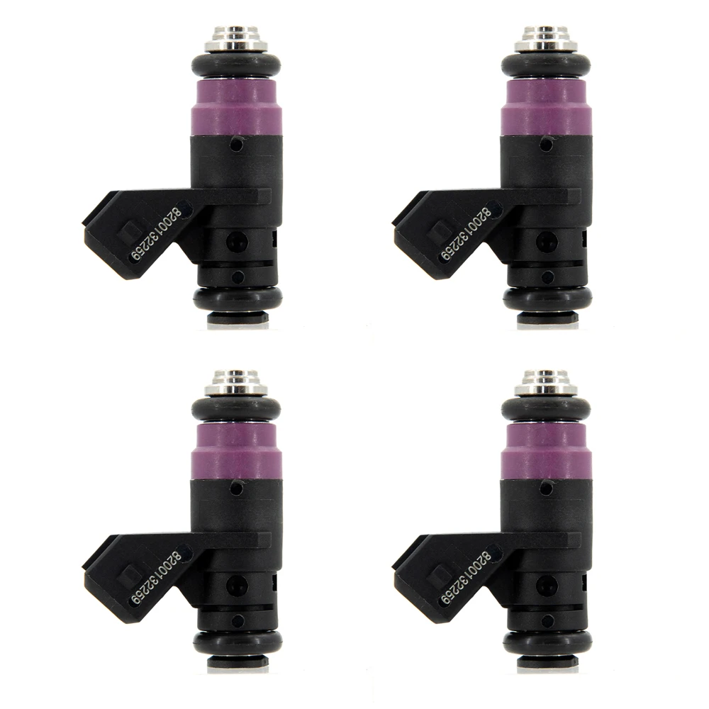 Free Shipping 4Pcs 8200132259 Fuel Injector For Renault Megane 1.6 16v 31 T. KM Replacement Nozzle Injection Petrol H132259