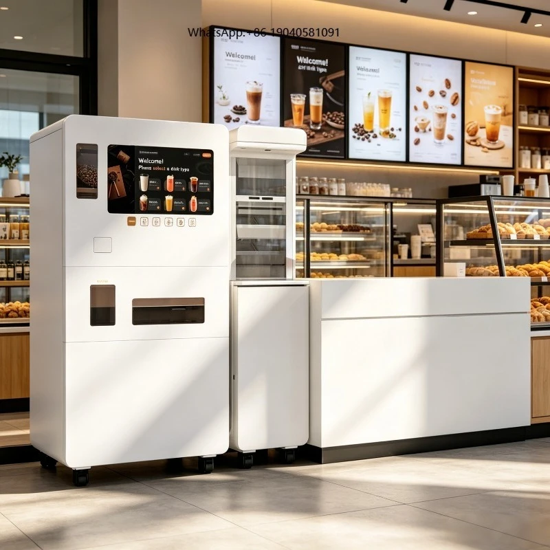 Professional Smart Coffee Vending Machine with QR Code & Coin Accepting Touchscreen for Hospital Use and Big Public Areas