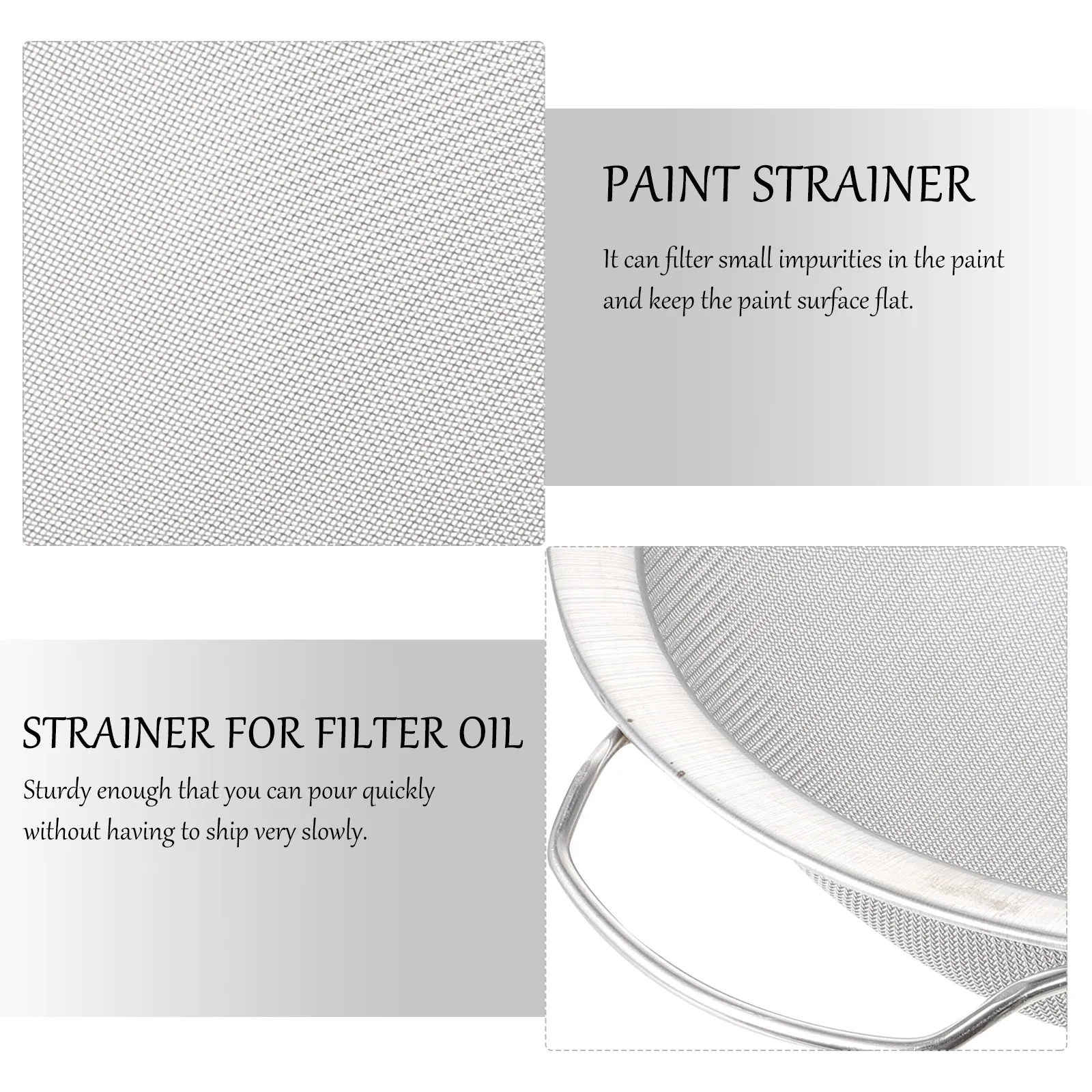 Stainless Steel Paint Filter Strainer Replacement with Ultra Fine Mesh for Latex Paint Oil Glazing Spray