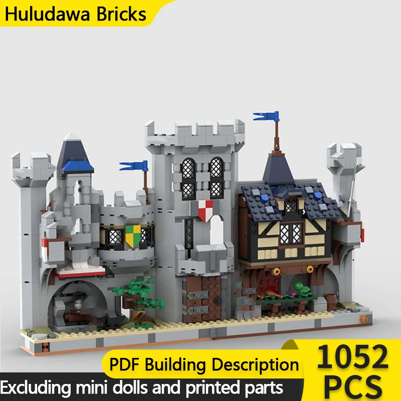 

Medieval Castle Model MOC Building Bricks Town Book Nook Stall Modular Technology Children Holiday Gifts Assemble Toys Suit