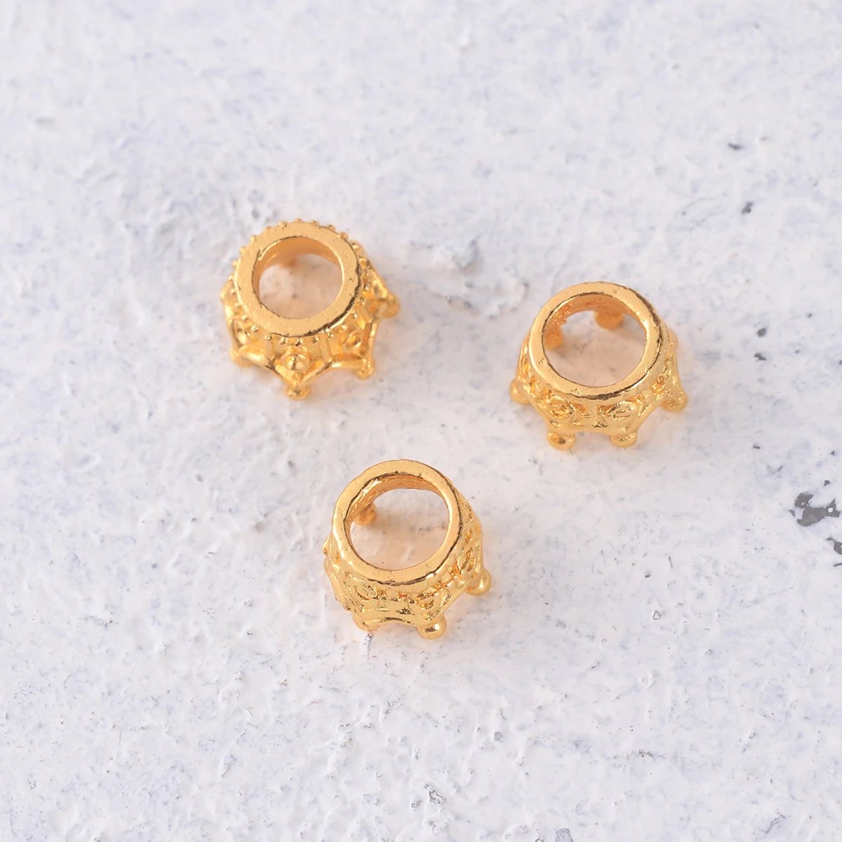 

100pcs Crown Connectors Zine Alloy DIY Accessories Three dimensional Tiara Environmental Material Jewelry Making
