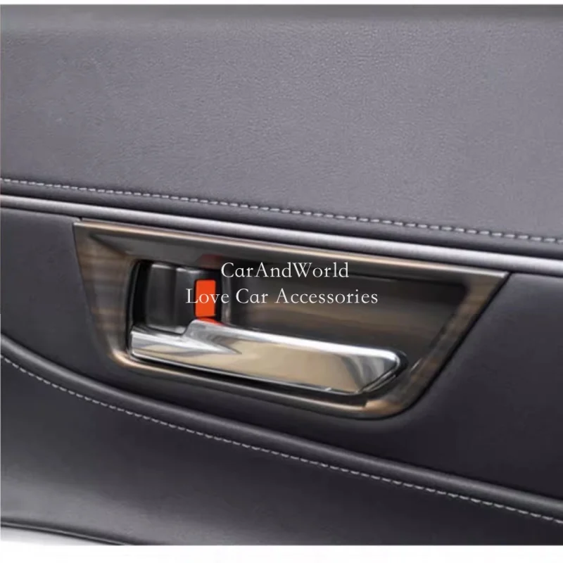 

For Toyota Harrier Venza 2020-2025 Interior Door Bowl Handle Frame Cover Trims Carbon Fiber Sticker Car Garnish Accessories