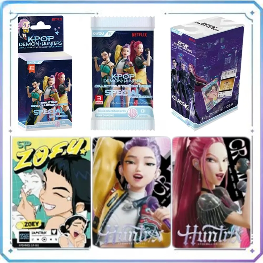 KAYOU Genuine KPop Demon Hunters‌ Card World Tour Mini Special Edition‌ Huntr/X Animation Movie Game Collectible Cards Gift Toys
