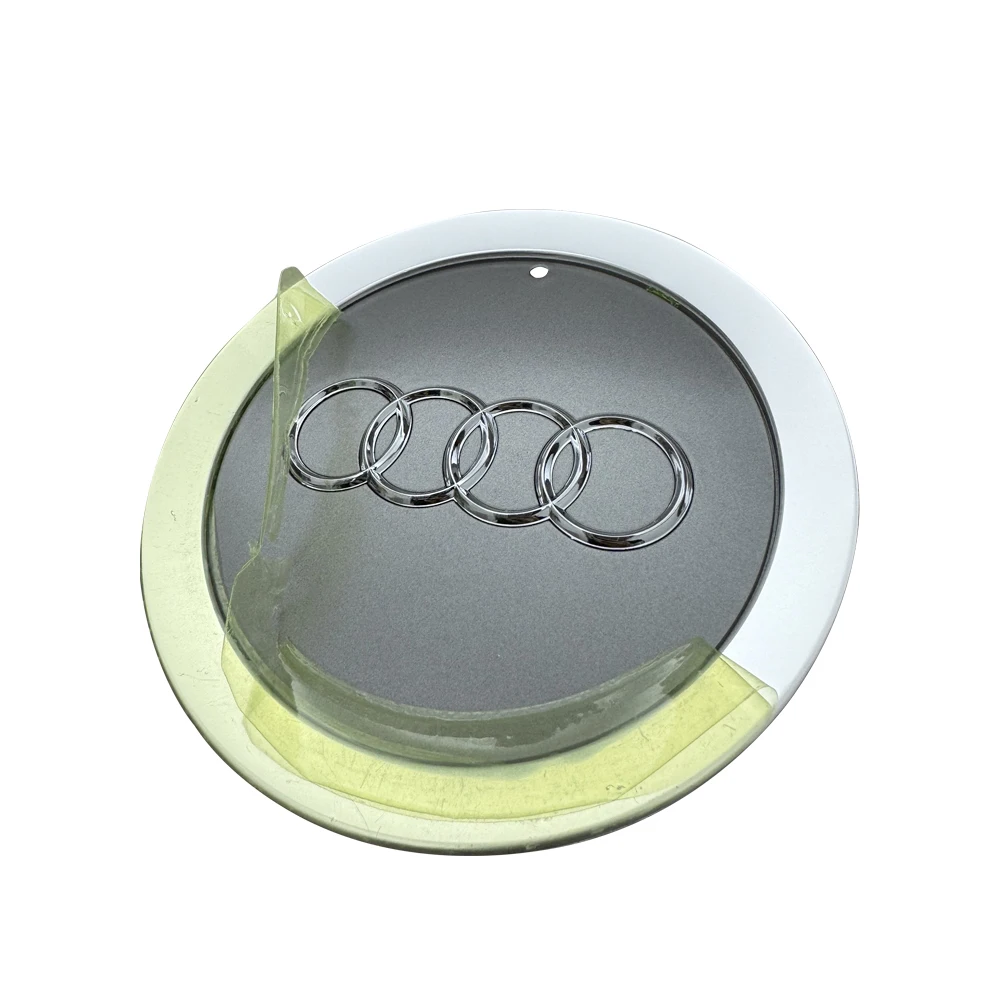 4 Stück Audi graue Radnabenkappe 145 mm graue ABS Audi Embleme für S8 A6 S6 A8 Quattro 4E 0601165 A