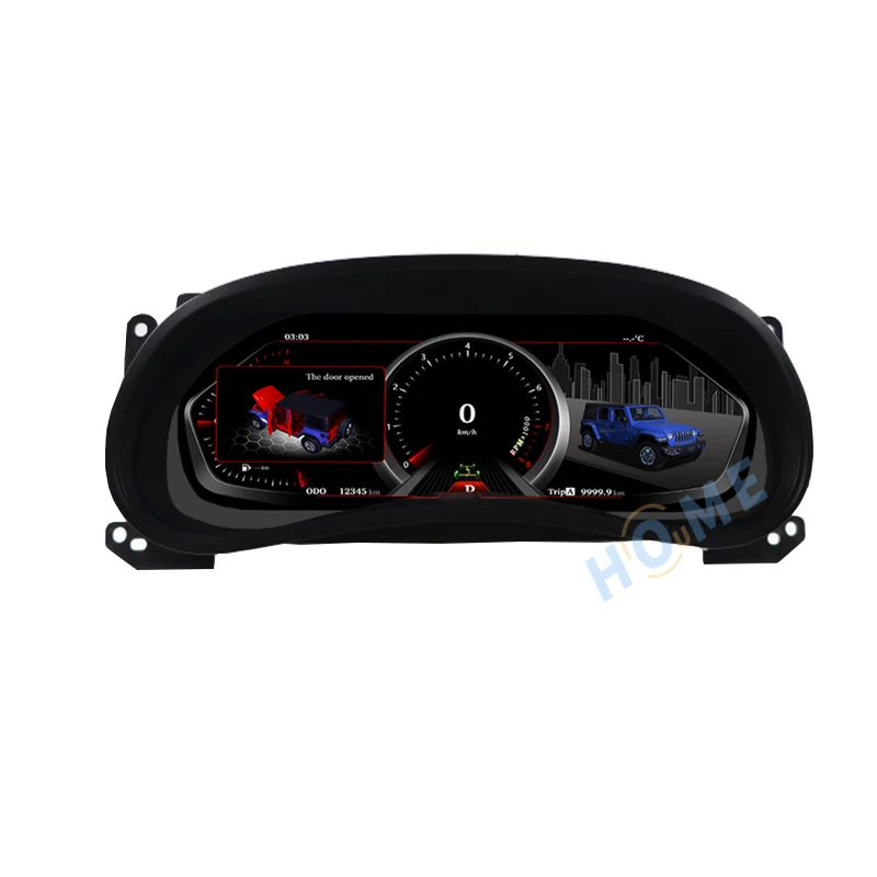 

12.5 Inch Digital Dashboard Panel Virtual Instrument Cluster CockPit LCD Speedometer for Wrangler 2011-2017