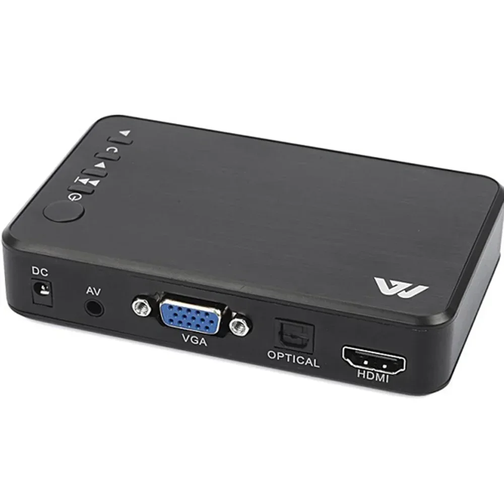 REDAMIGO-Lecteur MultiXXL Portable HD 1080P, Support de Disque USB, HDD, Carte SD, Limitation H.264 MKV, Compatible HDMI, Entrée AV VGA, TV