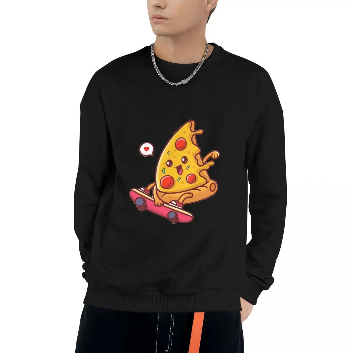 320g Cotton Polyester Autumn and winter Cute Pizza And Animal trend warm Adult Sweatshirts for couples