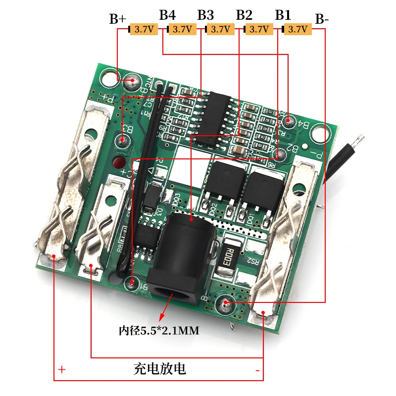 5S 18V 21V 20A Battery Charging Protection Board Li-Ion Lithium Battery Pack Protection Circuit Board BMS Module For Power Tools