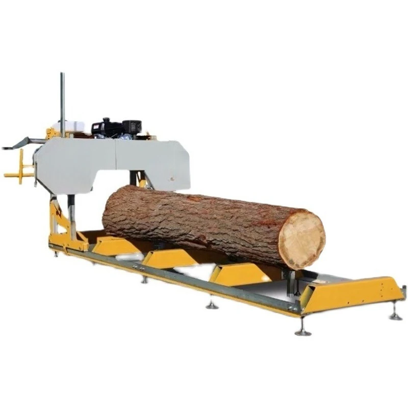 Automatic numerical control log gantry saw push table horizontal band woodworking band machine cutting