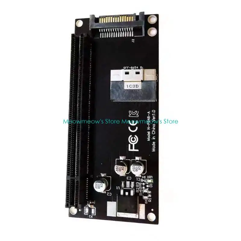 

W91A SFF8654 to PCIe x16 Convert Card Adapter PCIe SSD Adapter Card SFF8654