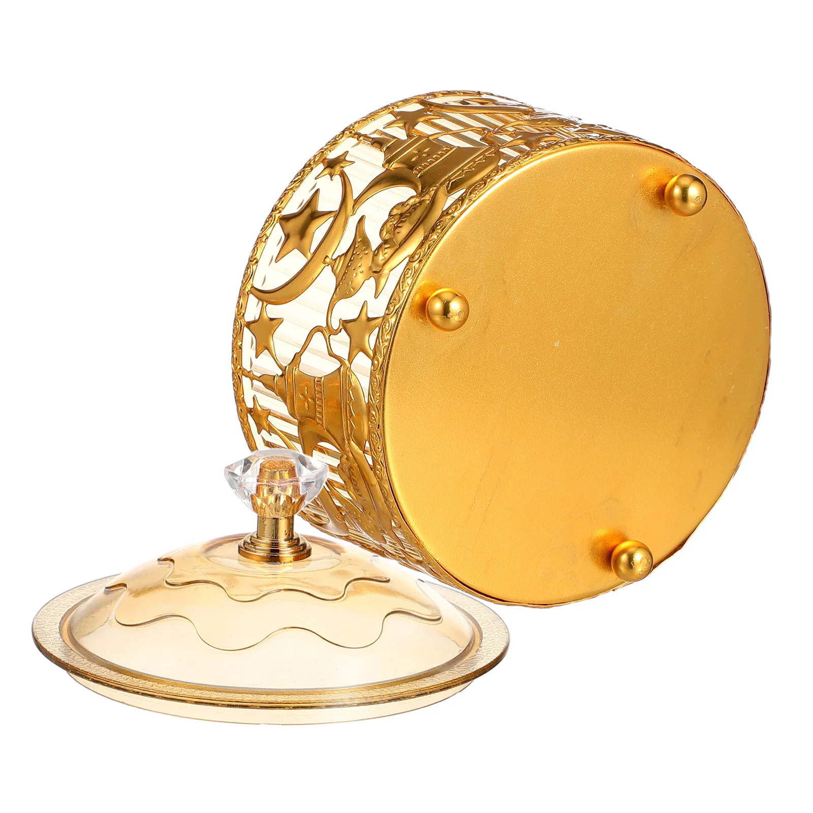 Bandeja de postre elegante de Oriente Medio, plato tradicional para servir Ramadán, contenedor redondo reutilizable para dulces, chocolates secos