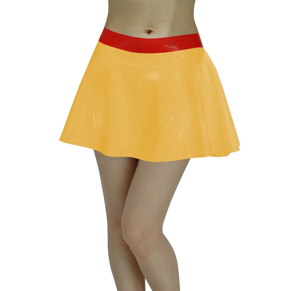 

High Waist PU Glossy Leather Mini Swing Skirt Women Elegant Chic Short Skirt PVC Shiny Candy Color A-line Pleated Skirt Clubwear