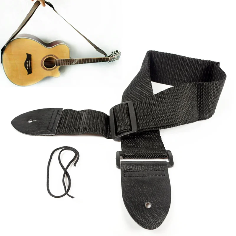 68cm-124cm Guitar Strap Leather Head Adjustable Shoulder Strap For Guitar Electric Guitar Bass Guitar Parts Accessories