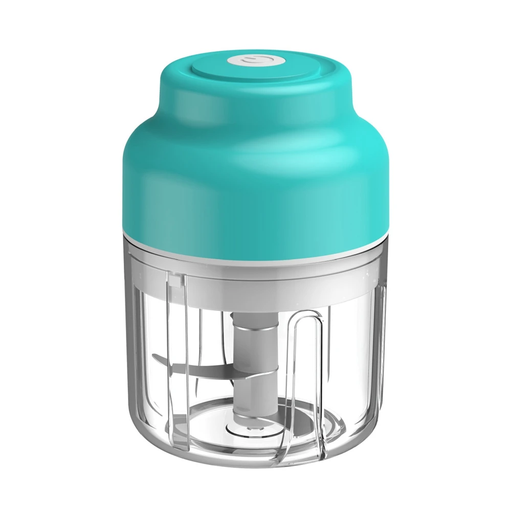 Mezclador de ajo eléctrico, picadora de carne, máquina de cocina multifuncional para el hogar, picadora de carne para relleno de Chile, color azul