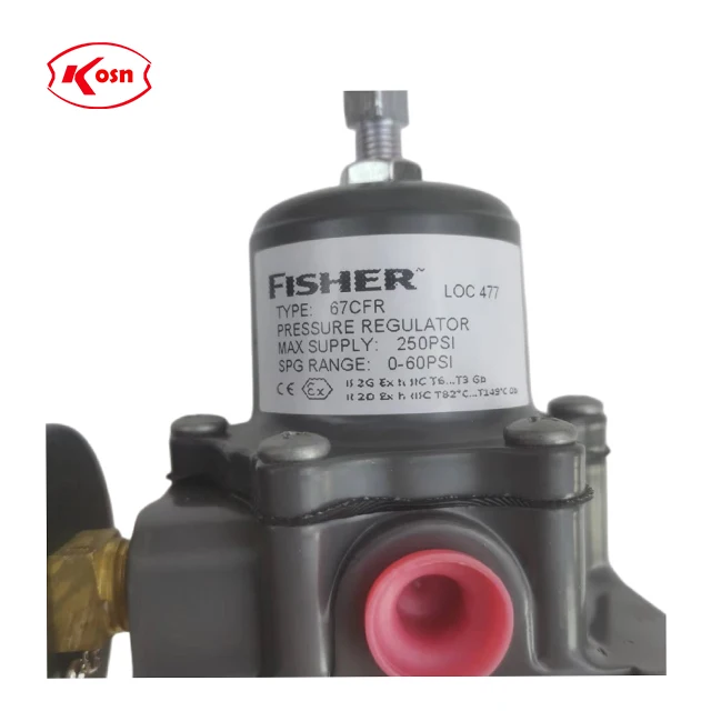 Fisher Regulator 1/4 NPT Regulator tekanan, Regulator tekanan instrumen 67CFR-239 tipe konstruksi kasar