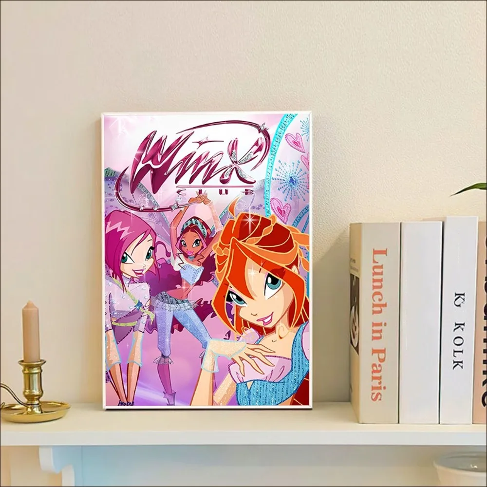 Girl W-Winx Catoon Club Poster Classic Anime Poster Fancy Wall Sticker for Living Room Bar Decoration Decor Art Wall Stickers