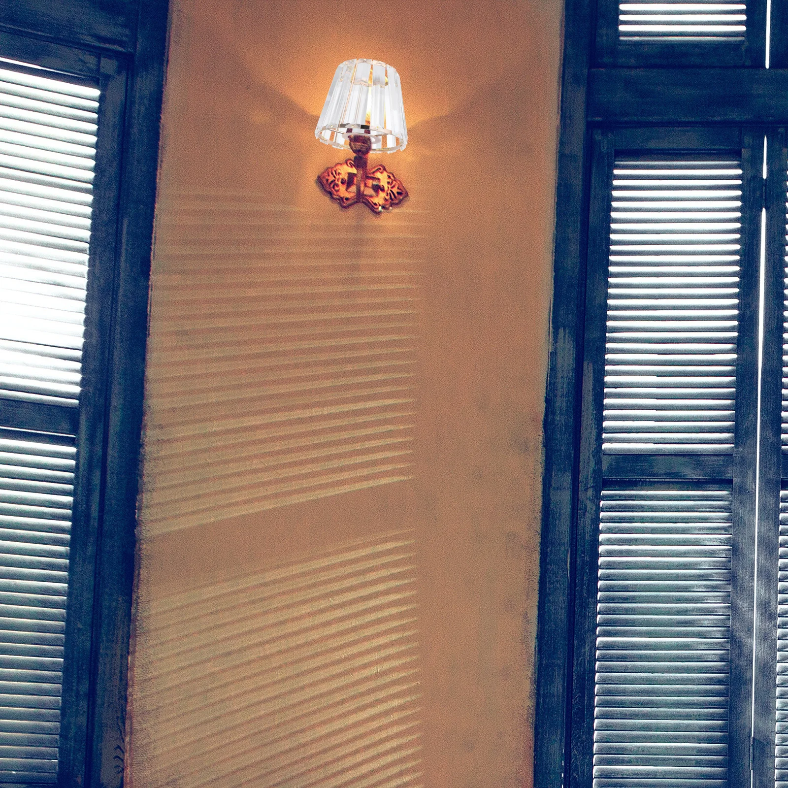 

Crystal Lamp Shade European Style Dust Proof For Wall Ceiling Floor Lamp Decorative Light Cover Iron Art Shade