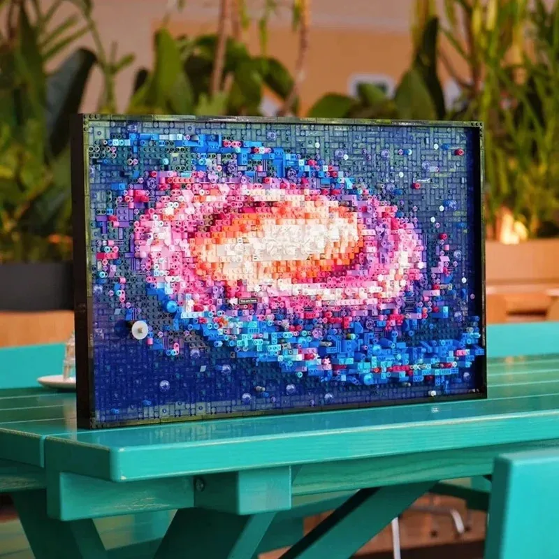 

31212 Art Life Series Galaxy Pixel Art Wall Hanging Ornament Adult Assembly Building Blocks Toy 3091pcs