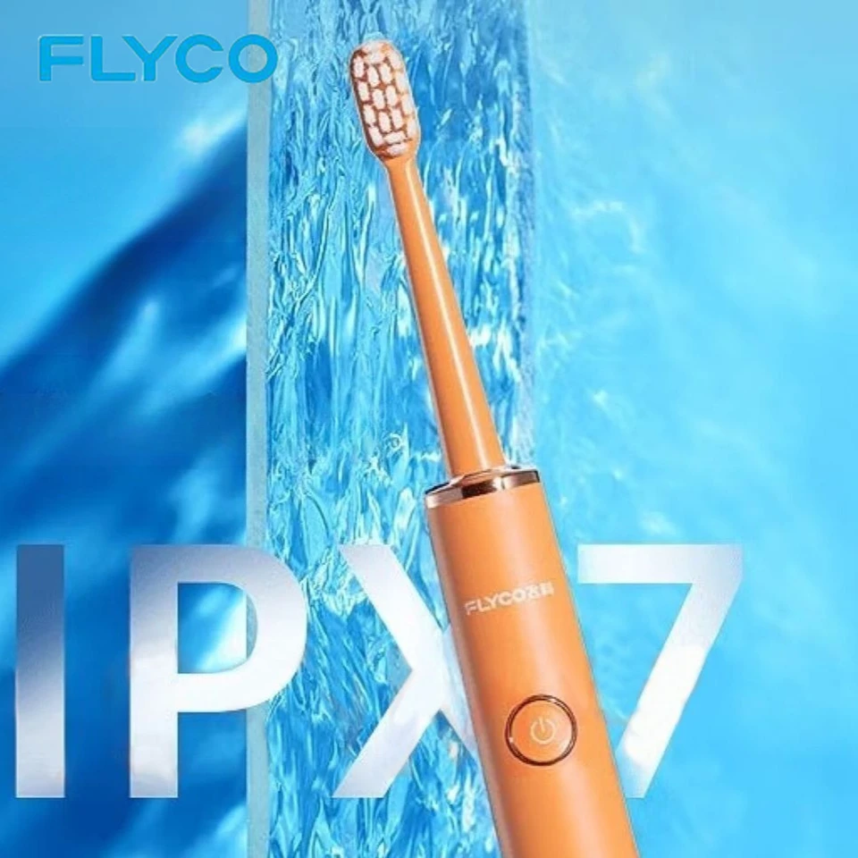 Flyco 2025 nova escova de dentes elétrica recarregável cabelo macio vibração sônica escova de limpeza automática para adultos homens e mulheres