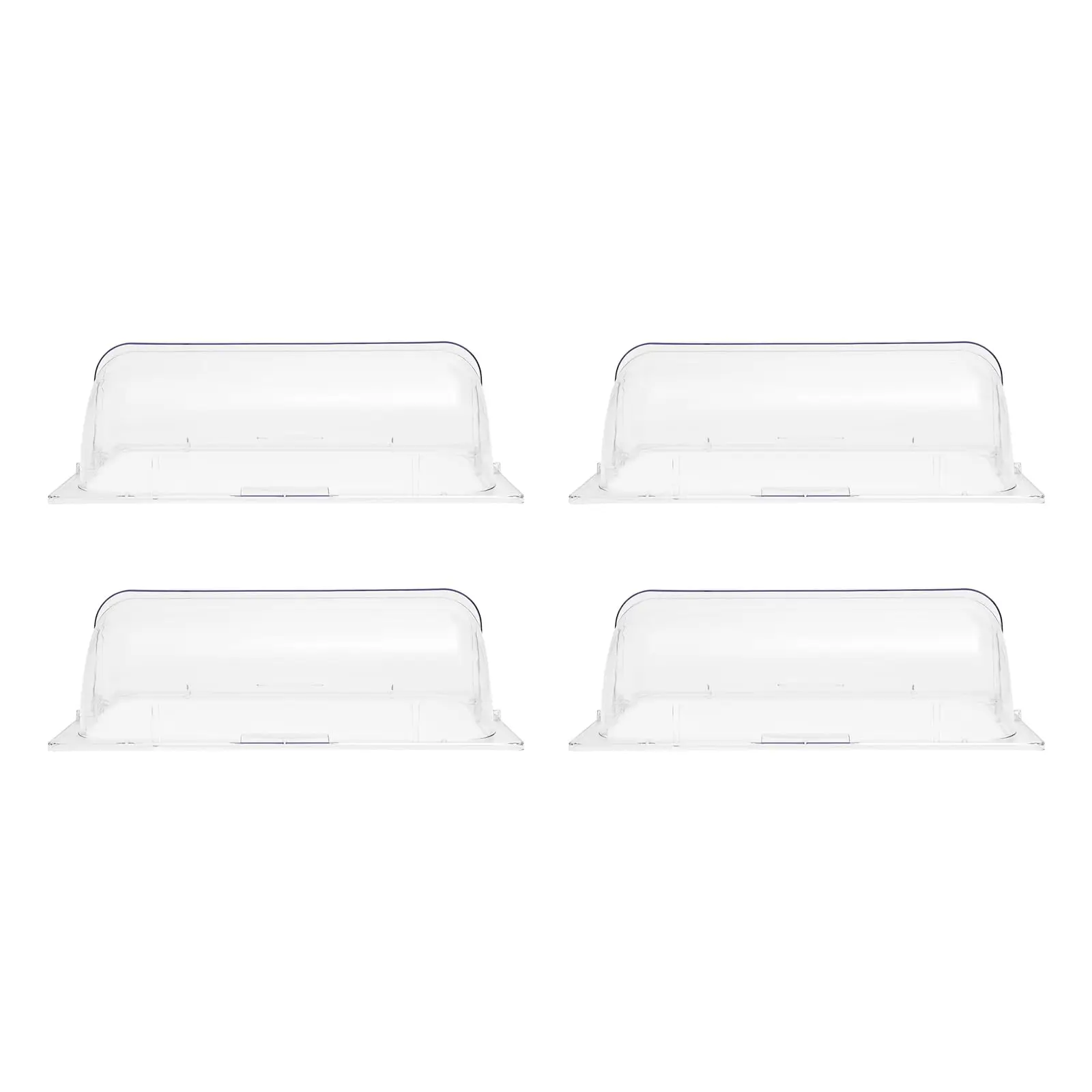

4 件套 Clear Roll Top for Full Size 1/1 Chafing Dish, Bakery Pan Display Cover Cake Plate Serving Platter Cover Food Display Proof