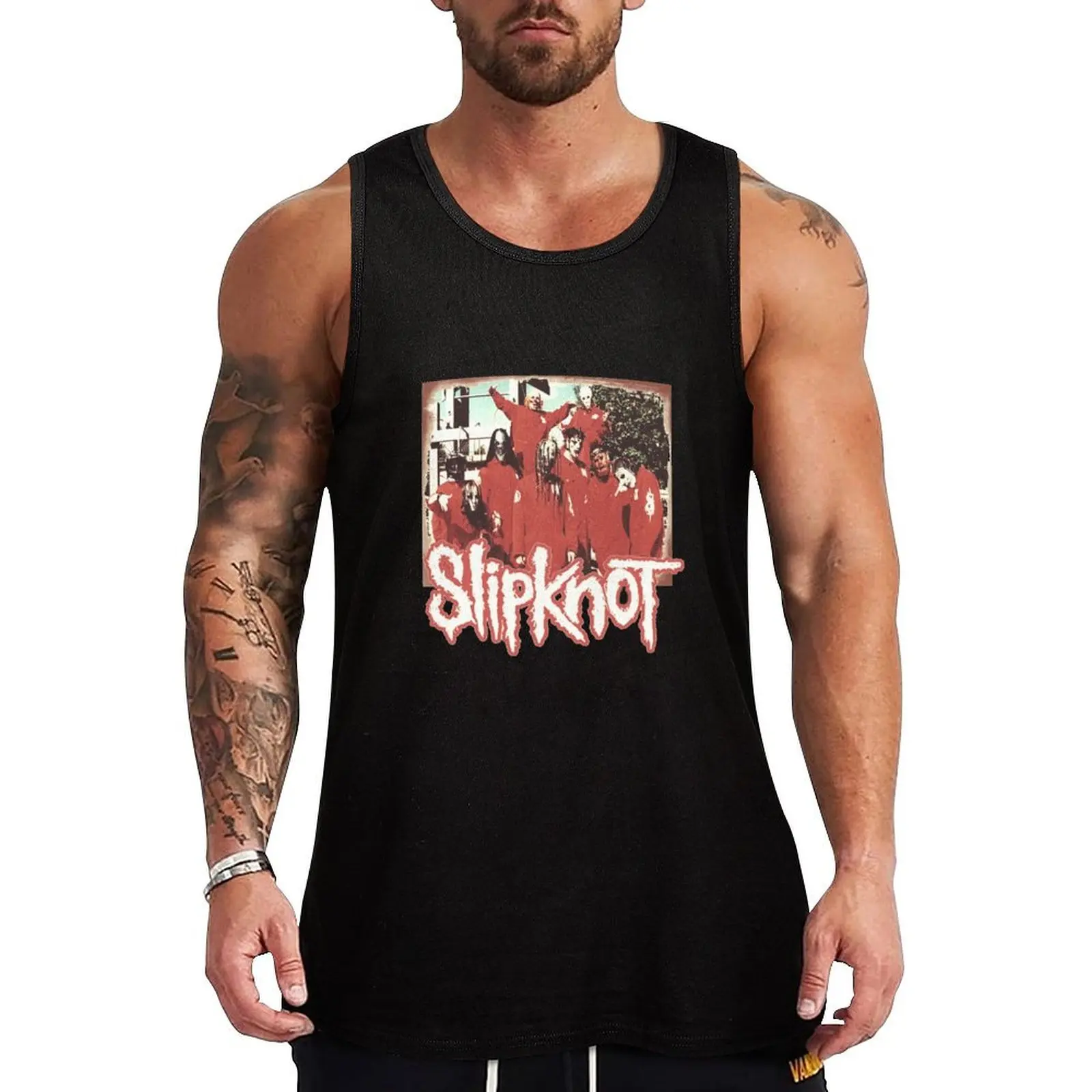 

Masked Band Vintage Tank Top Male vest Gym T-shirts for men