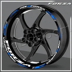 For 750 350 Forza125/250/350 Motorcycle Wheel Sticker Reflective Stripe Rim Decals Scooter Accessories Waterproof