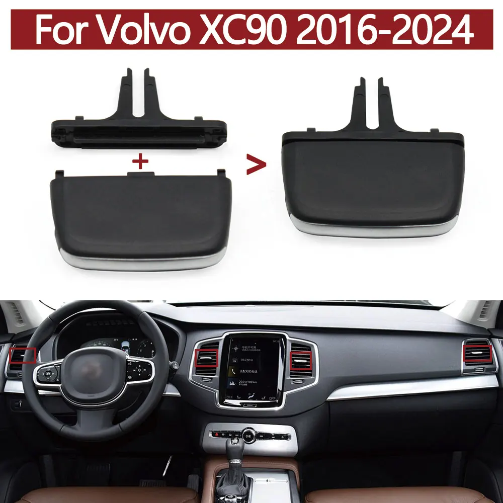 Kit de reparación de Clips deslizantes de lengüeta de salida de rejilla de ventilación de aire acondicionado de CA delantera y trasera de coche para Volvo XC90 2016-2024