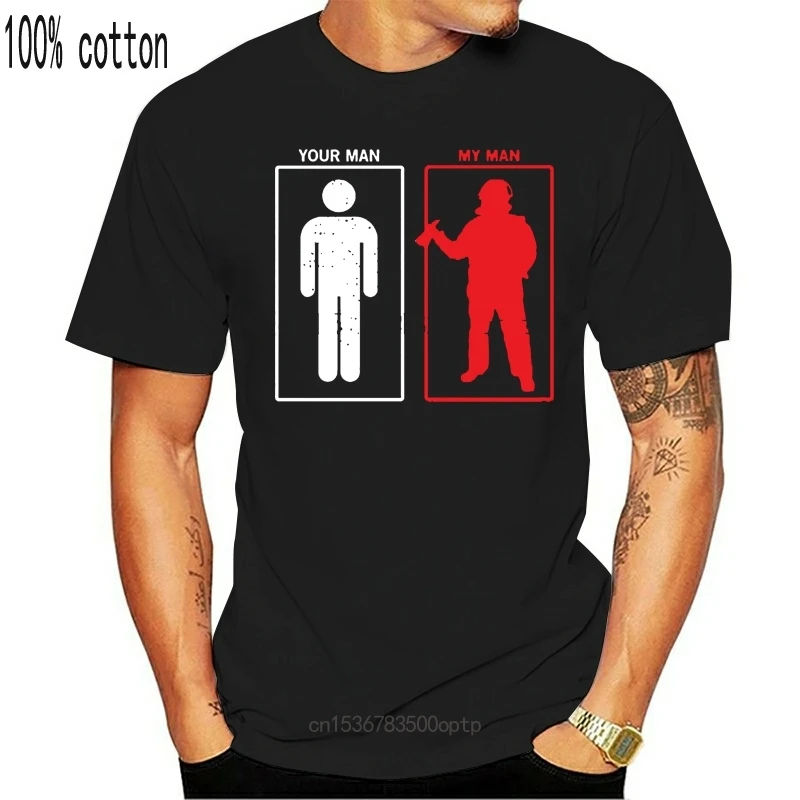 New Your man my man firefighter firemen comparison t-shirt glasses men T-shirt