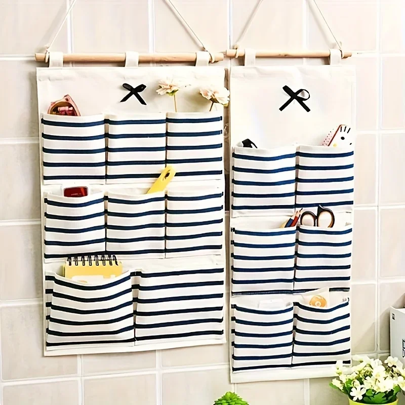 Linienförmiger Aufbewahrungstaschen-Organizer mit mehreren Taschen, an der Wand montierter, vielseitiger Organisationsschrank-Aufbewahrungsraum-Organizer