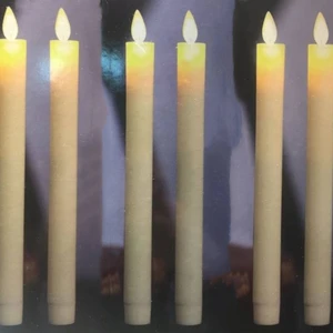 Fern kontrollierte bewegende Flamme Elfenbein -LED -Verjüngungskerze, Tanzend Wick, Kerzenstick, Weihnachten, Hochzeit, Zuhause, Tischdekoration, H23 cm 10 Hauptverkaufs Weihnachtsfest -Castizal - №5