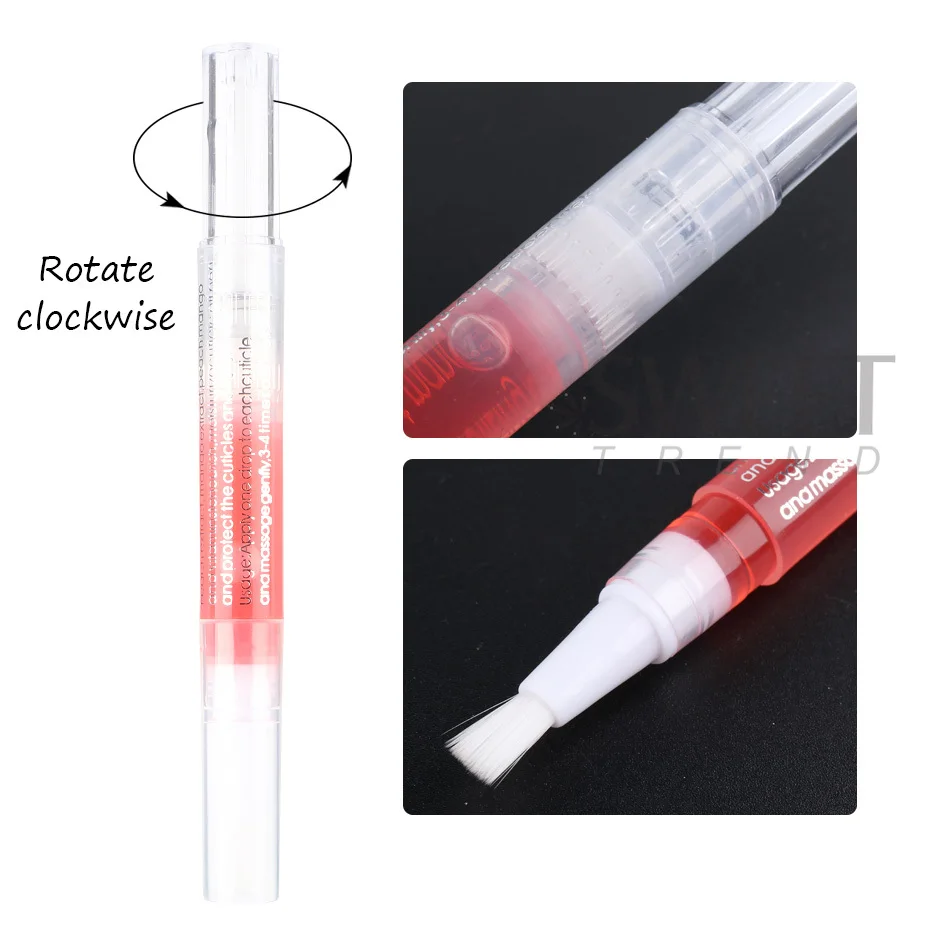 5 pz Unghie Nutrizione Penna Olio Trattamento Cuticola Rivitalizzante Olio Prevenire Agnail Nutrimento Della Pelle Odori di Frutta Strumenti di Cura Del Manicure