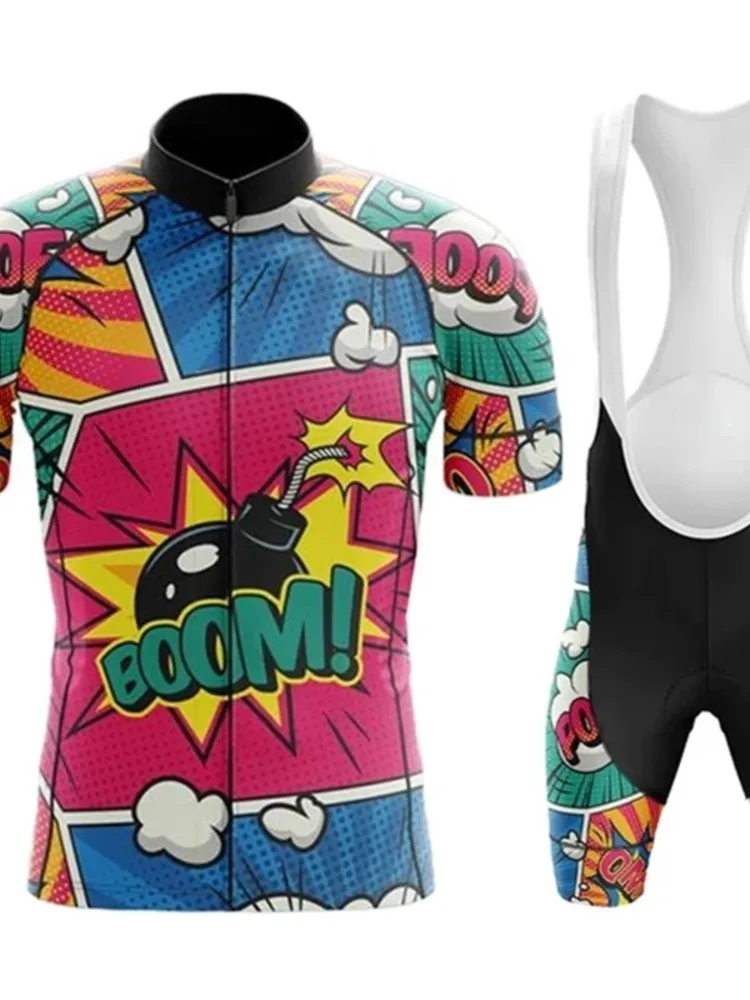 AliExpress NONE Pro Team Cycling Clothing Man's Summer MTB Bike Suit Short Sleeve Bike Clothes Ropa Ciclismo Hombre Cartoon Cycling Jersey Sets