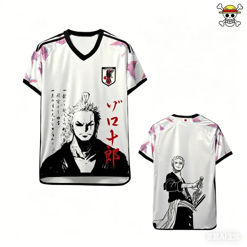 Summer Men's One Piece Luffy T-Shirt Classic Anime Print Anime Short Sleeve Soft Lightweight Sports Jersey Kids Boys Clothes