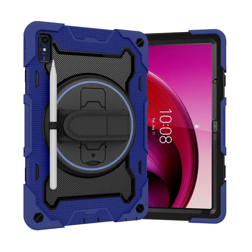 

For Lenovo Tab M10 5G 2023 Case - 10.6inch Armor PC Shockproof Rotating Bracket Cover for Tablet Protection