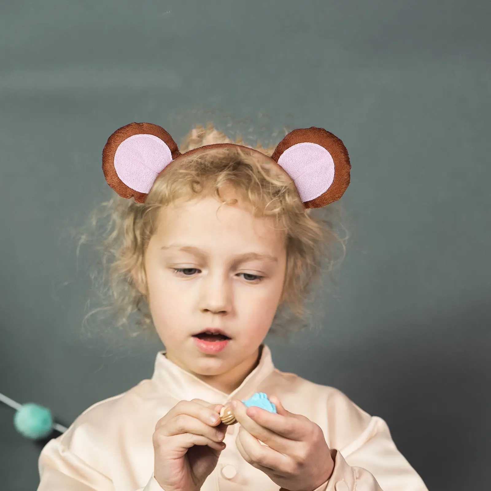 Комплект костюма обезьяны с коричневыми ушками, повязка на голову с хвостом для детей и взрослых, косплей с животными, аксессуары для вечеринки на Хэллоуин, Рождественский карнавал, Пасха