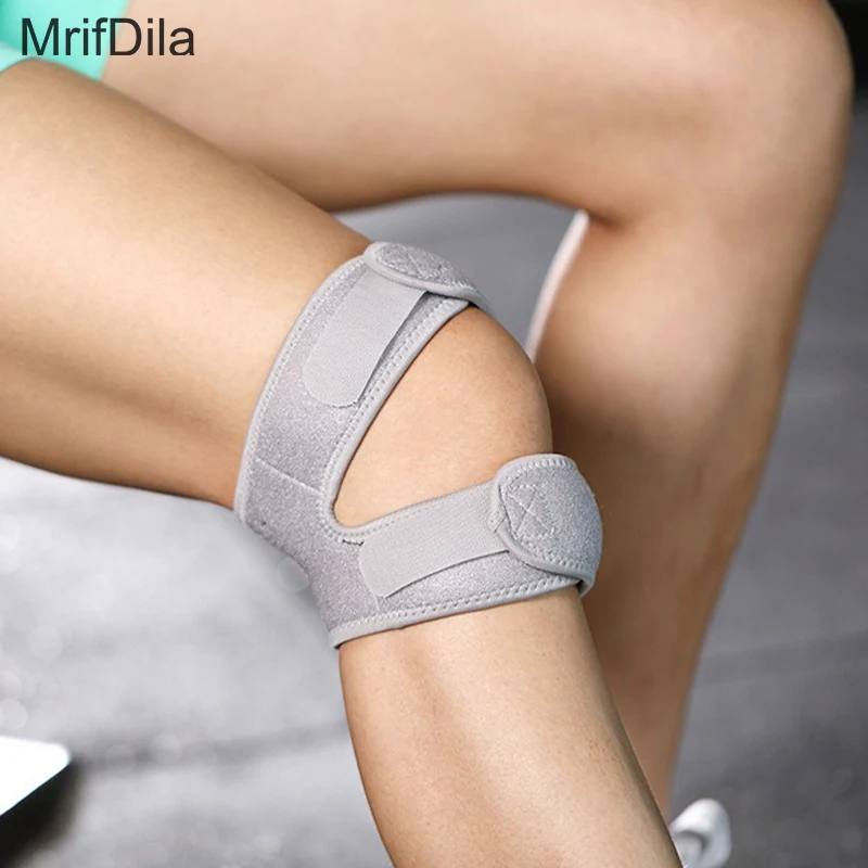 

MrifDila One Piece Adjustable Patella Straps Knee Brace Patella Stabilizer Running Tennis Jumping And Muscles Protection Band