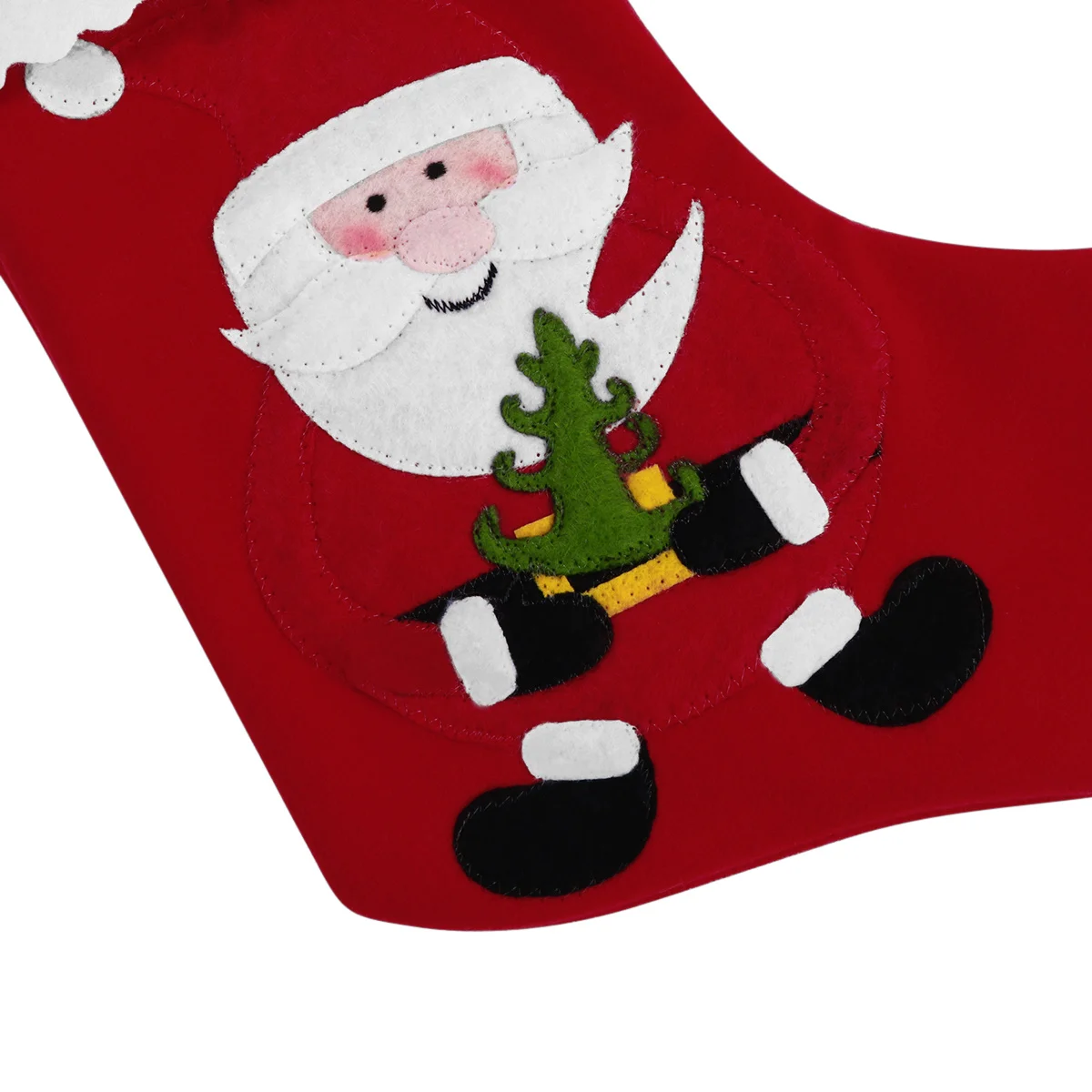 

6pcs Candy Stocking Christmas Stocking Red Felt Tall Hanging Treat Bags Holiday Party Decor Customizable Gift Idea