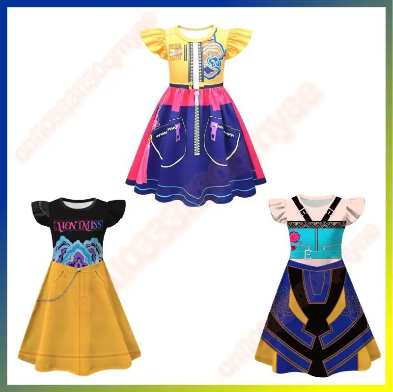 어린이 조이 미라 루미 데몬 헌터 코스프레 의상 소녀 할로윈 영화 K팝 그룹 아이돌 롤플레잉 플라잉 슬리브 드레스