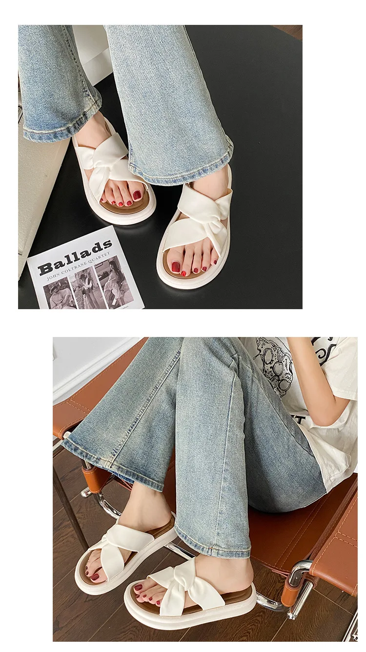Modische Sommer frauen Hausschuhe Perle Casual Strand Schuhe Indoor Anti-Slip Oberbekleidung Heimgebrauch PVC Sohle Weibliche Schuhe – Detail 4