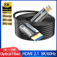 LMCNZZ Fiber Optic HDMI 2.1 Cable 8K@60Hz 4K@120Hz HDMI Cable Dynamic 48Gbps HDR/eARC/HDCP for HD TV PS5 Blu-ray Speed Computer
