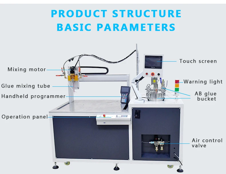 Automatic Epoxy Resin Potting Machine Two-component Coating Mixing  Machine 10 Glue Filling Machine
