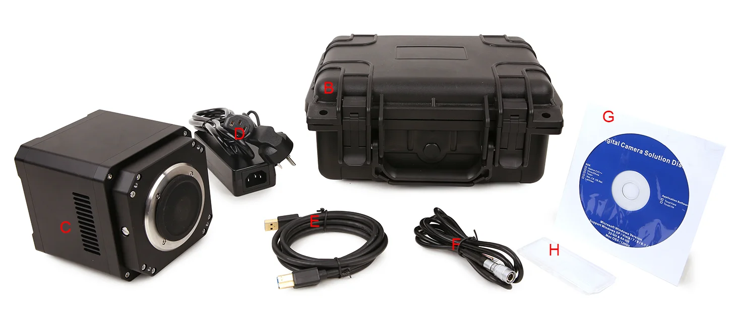 BT 61MP Pixel 3.76x3.76 Cooled M52/C-mount USB3.0 Monochrome CMOS Digital Camera For Optical Microscope