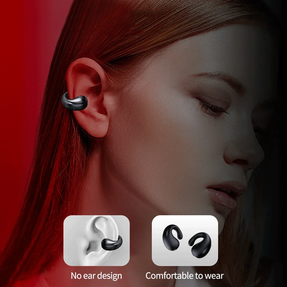 NIEUWSTE Q92 TWS Waterdichte Bluetooth5.3 Koptelefoon Open Oor Clip Oordopjes Draadloze Hoofdtelefoon met Microfoon Headsets voor Android & iPhone